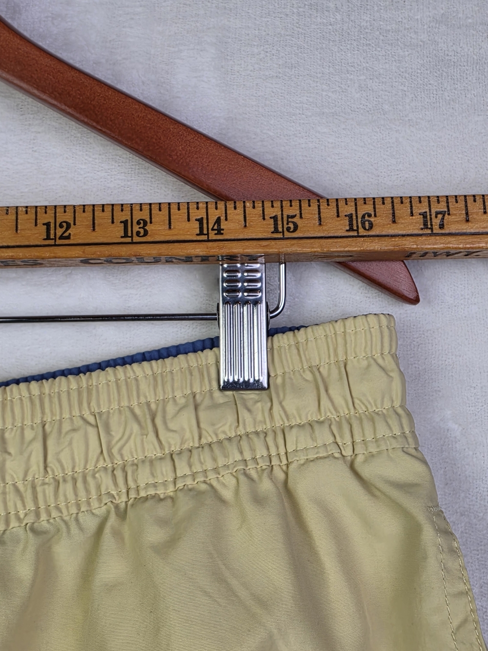 Polo Ralph Lauren Men's Swim Trunks Size L Yellow Nylon Elastic Waist Pony Logo - Picture 9 of 15